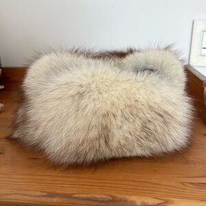 NEW. Genuine white fox and astrakhan new women’s hat.  Has never been worn